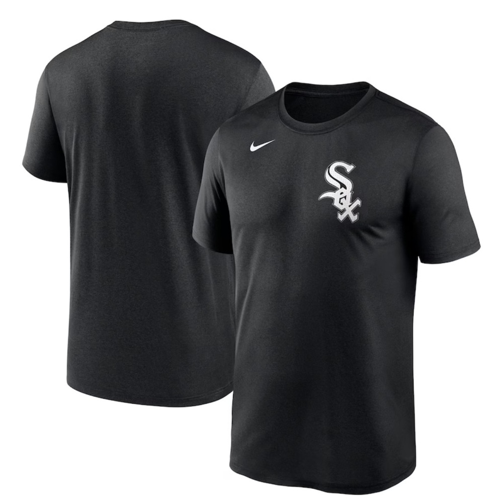 Men's Chicago White Sox Nike Black Legend Fuse Wordmark T-Shirt